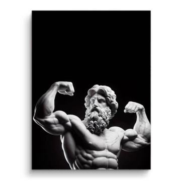 Puissante statue de Zeus - tableau PVC mat