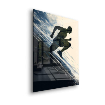 Abstrakte Läufer-Silhouette - Acrylglasbild