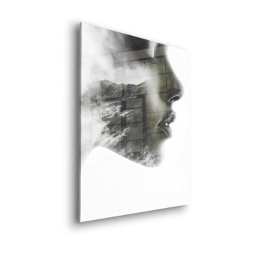 Rauchiges Gesichtsprofil - Acrylglasbild