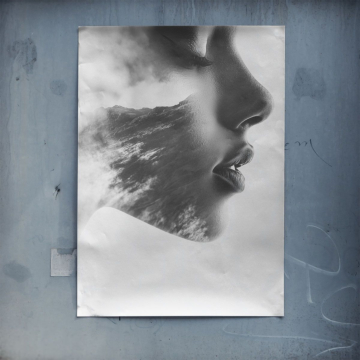 Smoky rostro perfil - póster