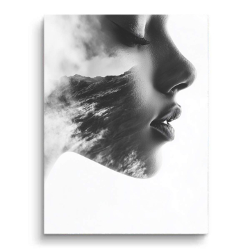 Smoky rostro perfil - cuadro PVC mate