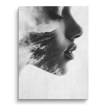 Visage smoky profil - tableau sur toile