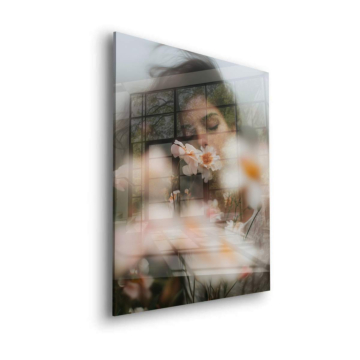Woman in Bloom Soft Focus Acrylic Glass Art