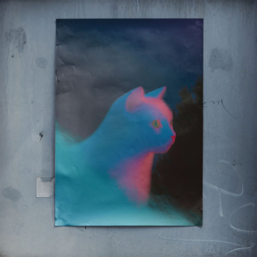 Neon-Katzen-Silhouette - Poster