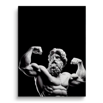 Zeus Statue Strength Canvas Art