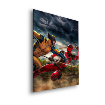 Wolverine and Deadpool Inspired Battle Dibond Matt Art