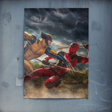 Wolverine and Deadpool Inspired Battle Poster Art