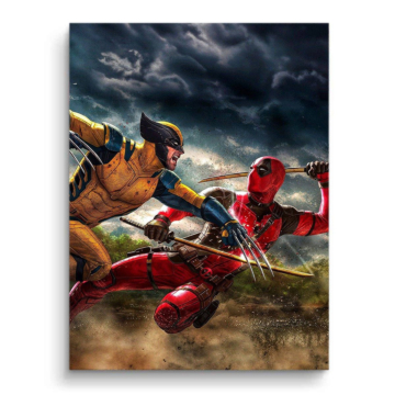 Wolverine and Deadpool Inspired Battle PVC Matt Art
