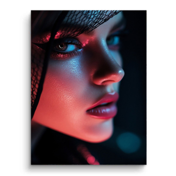 Neon Noir Woman Portrait PVC Matt Art
