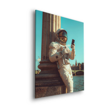 Astronaut by the River Dibond Matt Art