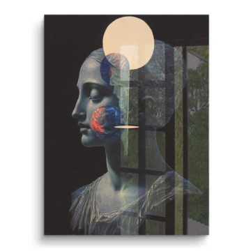 Celestial busto reflejo - cuadro PVC brillante