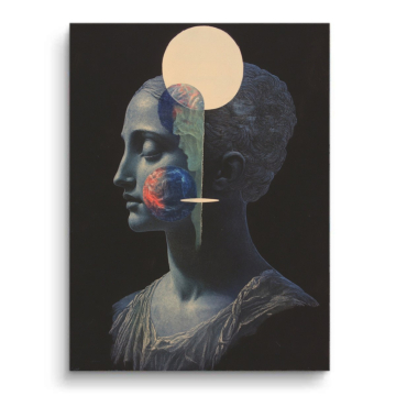 Celestial busto reflejo - cuadro PVC mate