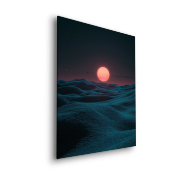 Minimaliste lune océan - tableau Dibond mat