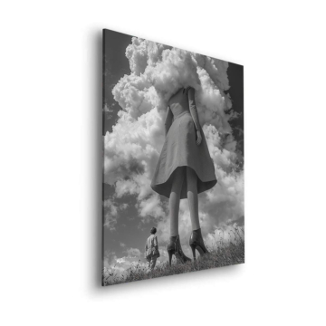 Mujer gigante con vestido de nube - cuadro Dibond mate