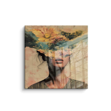 Florale Frauen-Traumlandschaft - PVC-Bild glänzend