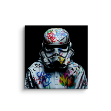 Graffiti kask inspirowany szturmowcem Star Wars - obraz na matowym PVC