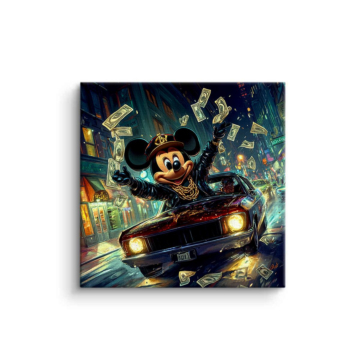 Geld Ride inspiriert von Mickey Mouse - Leinwandbild