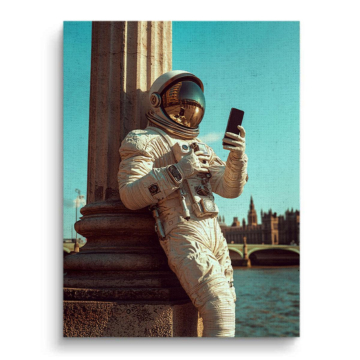Astronaut by the River Canvas Art
