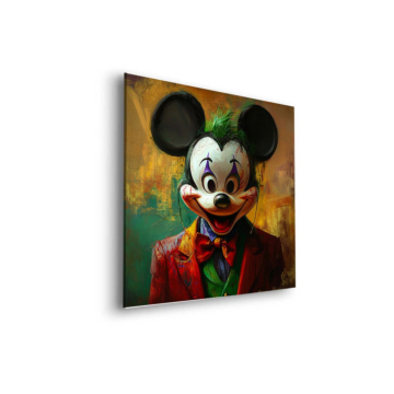 Portret inspirowany Myszką Mickey joker - obraz na dibondzie matowym