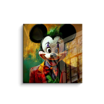 Porträt inspiriert von Mickey Mouse Joker - PVC-Bild glänzend