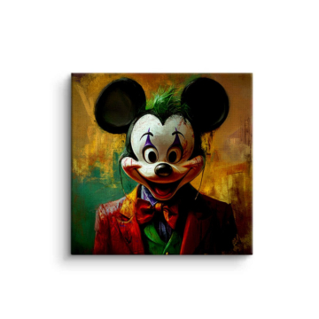 Portrait inspiré de Mickey Mouse Joker - tableau sur toile