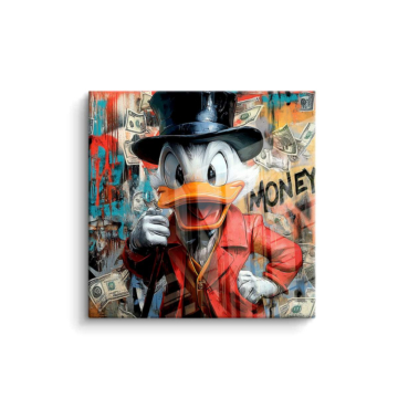 Maestro del dinero inspirado en Scrooge McDuck - cuadro PVC brillante