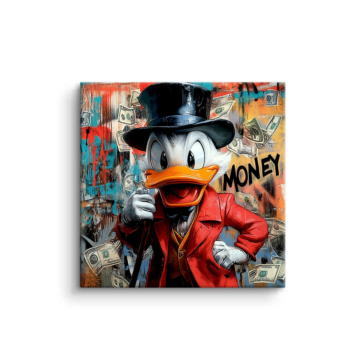 Geld-Maestro inspiriert von Scrooge McDuck - PVC-Bild matt