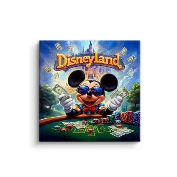 Casino inspirado en Mickey Mouse - cuadro en lienzo