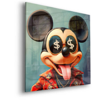 Cash König inspiriert von Mickey Mouse - Acrylglasbild