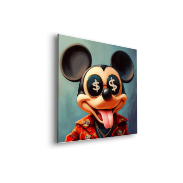 Cash król inspirowany Myszką Mickey - obraz na dibondzie matowym