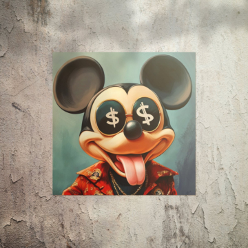 Mickey Mouse Inspired Cash King Poster Art