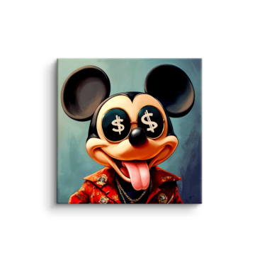Cash król inspirowany Myszką Mickey - obraz na matowym PVC