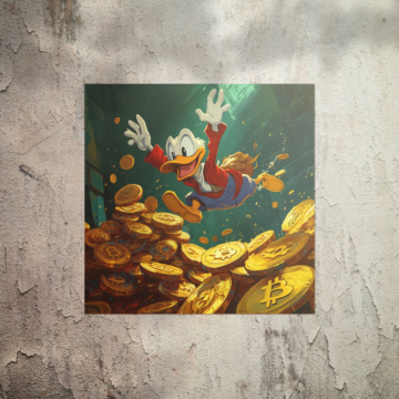 Krypto zanurzenie inspirowane Scrooge’em McDuckiem - plakat
