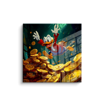 Krypto zanurzenie inspirowane Scrooge’em McDuckiem - obraz na PVC z połyskiem