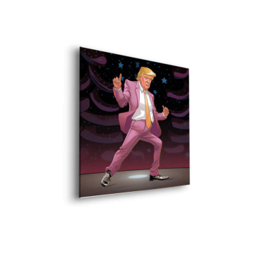 Donald Trump Inspired Pink Dance Dibond Matt Art