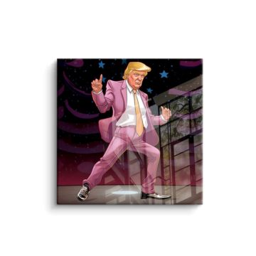 Donald Trump Inspired Pink Dance PVC Gloss Art