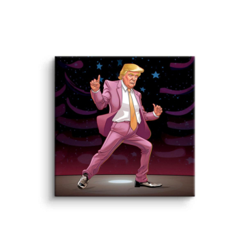Donald Trump Inspired Pink Dance PVC Matt Art