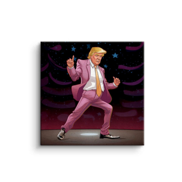 Donald Trump Inspired Pink Dance Canvas Art