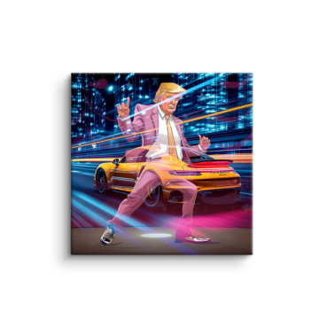 Donald Trump Inspired Neon Dancer PVC Matt Art