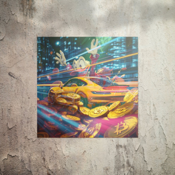 Krypto wyścigówka inspirowana Scrooge’em McDuckiem - plakat