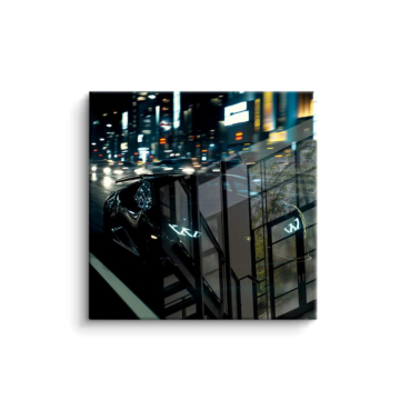 Lamborghini-Rennwagen bei Mitternacht - PVC-Bild glänzend