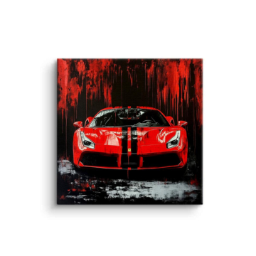 Ferrari Crimson Racer Canvas Art