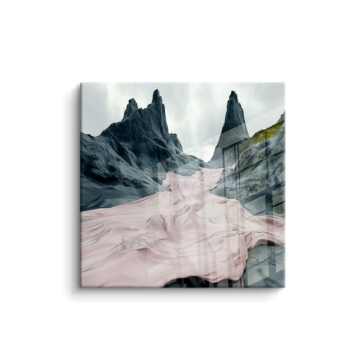 Surreal Glacier Mountain Landscape PVC Gloss Art