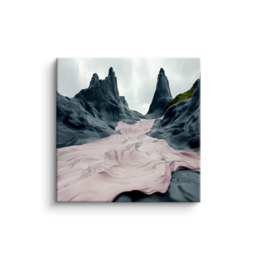 Surreal Glacier Mountain Landscape PVC Matt Art