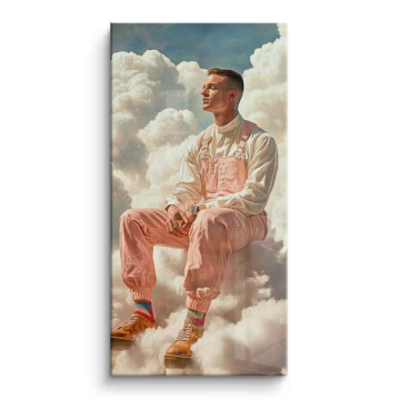 Soñador urbano entre nubes - cuadro PVC brillante