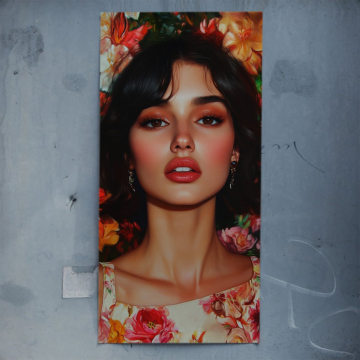 Portrait de beauté florale - poster