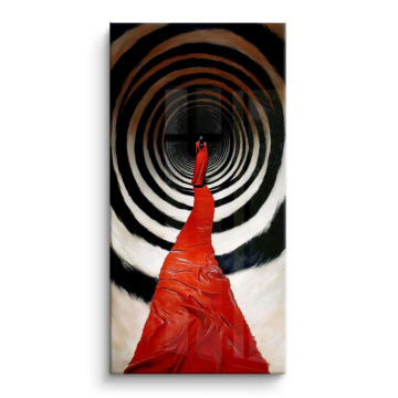 Vestido rojo Hypnotic Spiral - cuadro PVC brillante