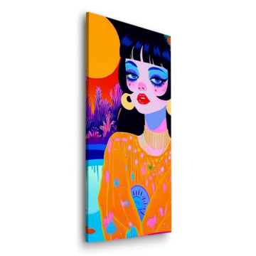 Pop art clair de lune femme - tableau Dibond mat