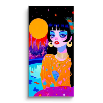 Pop Art Moonlit Woman PVC Matt Art