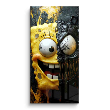 Dualidad inspirada en SpongeBob - cuadro PVC brillante